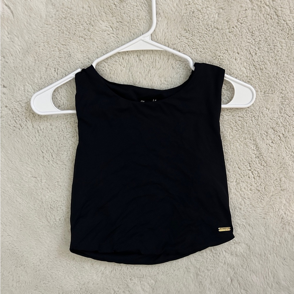 YoungLA For Her Black Cropped Tank Top